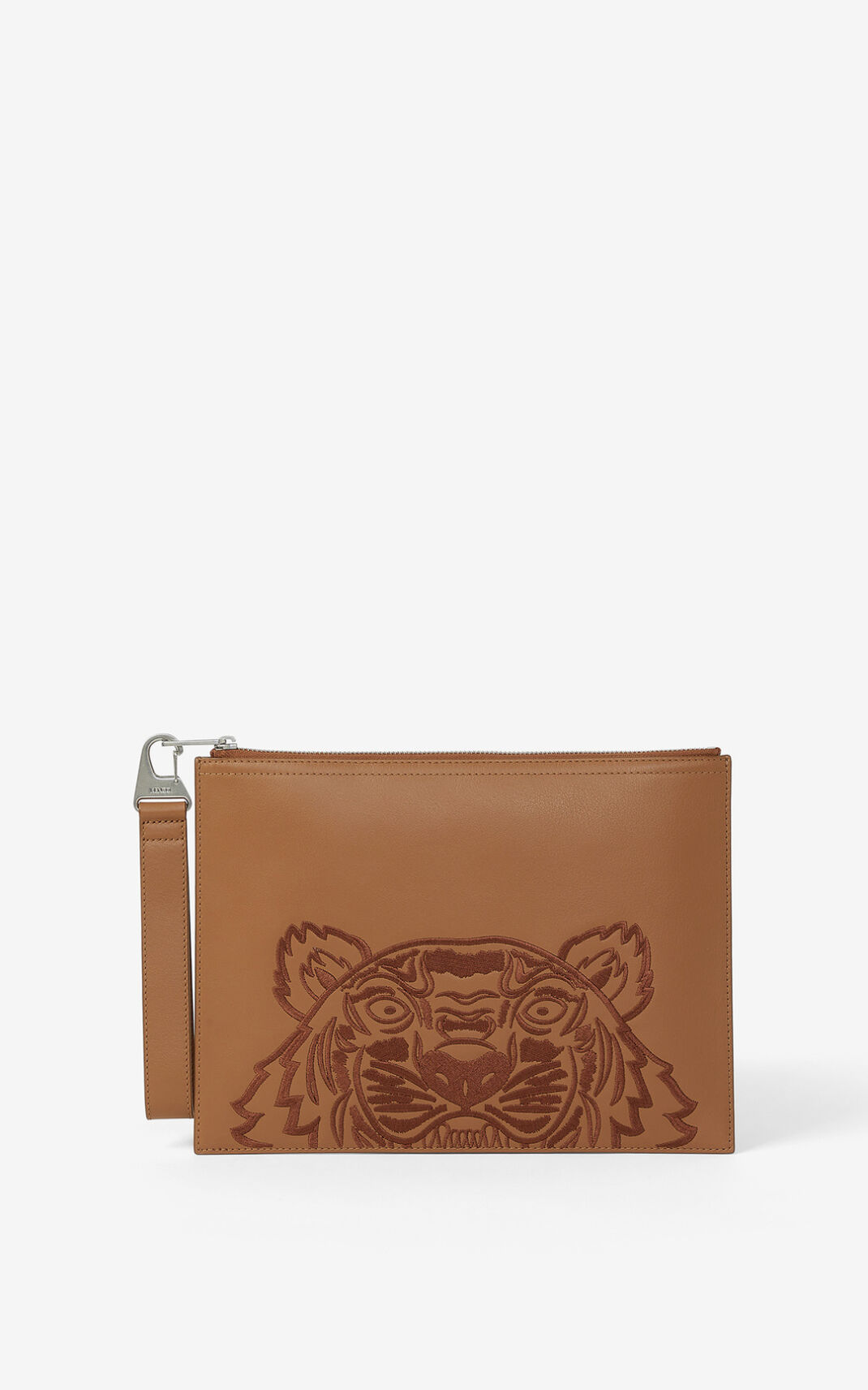 Bolsas Pequenas Kenzo Kampus Tiger large grained Couro Feminino - Marrom | 285MFCVDW